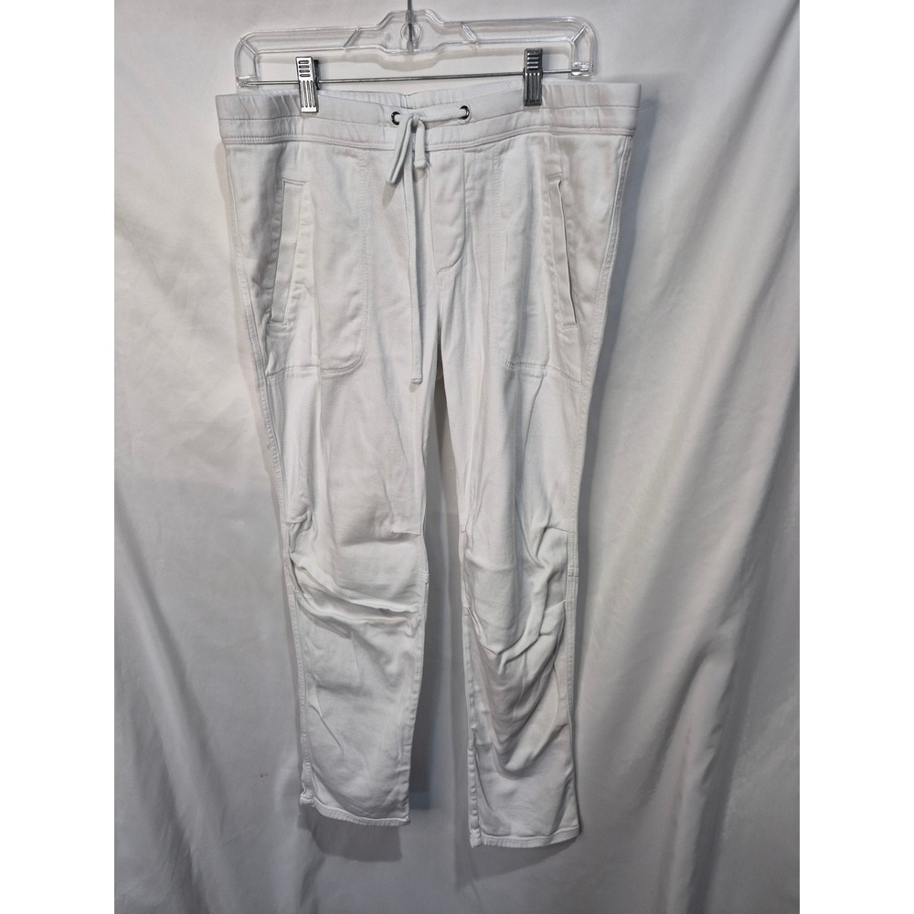 James Perse Los Angeles White Mixed Media Drawstring Pants WKL1730 Size 3